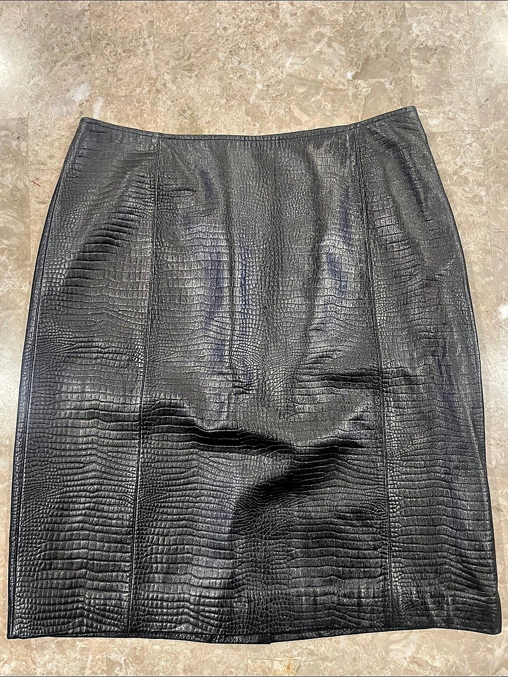 Lauren Ralph Lauren Leather Mini Skirt Black Size 10 Mobb wife old money